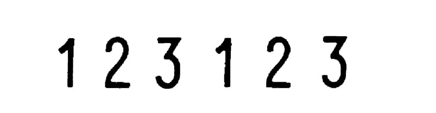 Trodat Ziffernstempel, 6-Stellig, Abdruckmaße: 5 X 27 Mm