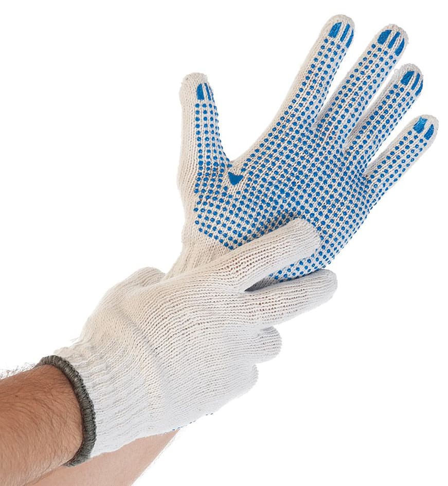Hygostar Grobstrickhandschuh Structa I, Weiß/Blau, Xl