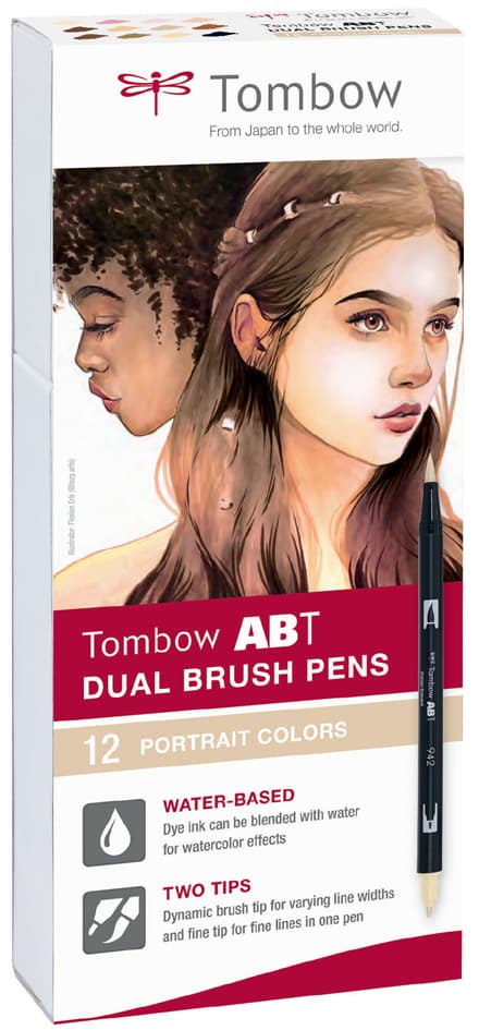 Tombow Doppelfasermaler , Dual Brush Pen Abt, ,Portrait Colors