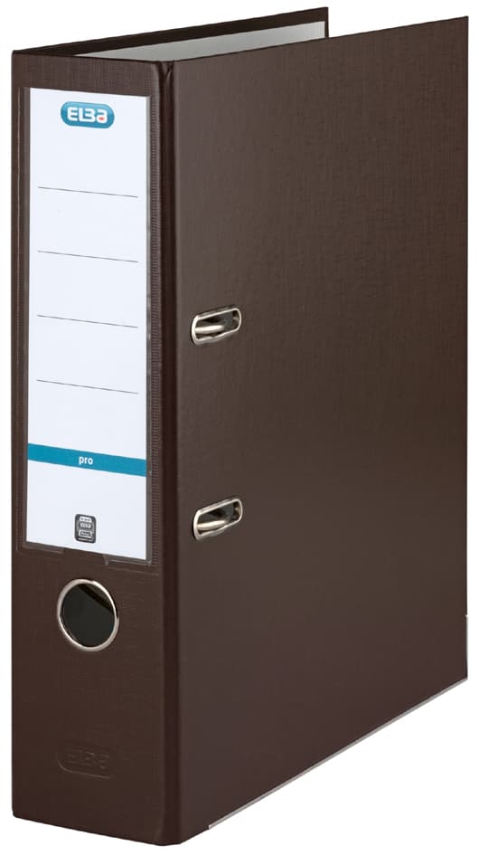 Elba Ordner Smart Pro Pp/Papier, Rückenbreite: 80 Mm, Braun
