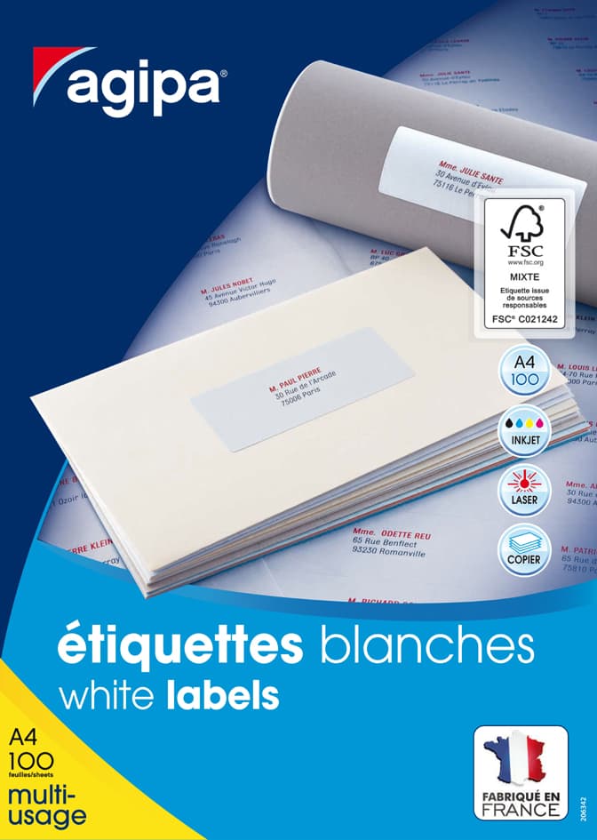 Agipa Universal-Etiketten, 52,5 X 21,2 Mm, Mit Abzieh-Hilfe