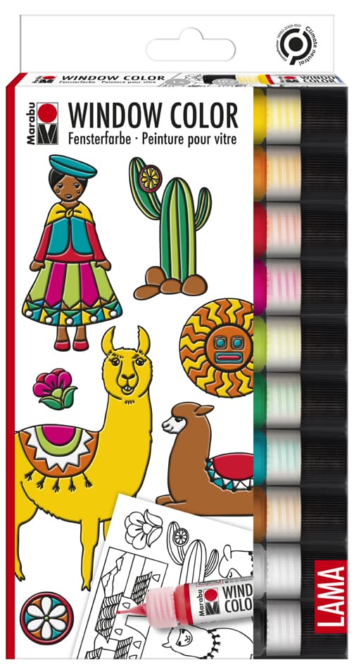 Marabu Window Color Set , Lama, , 10 X 25 Ml