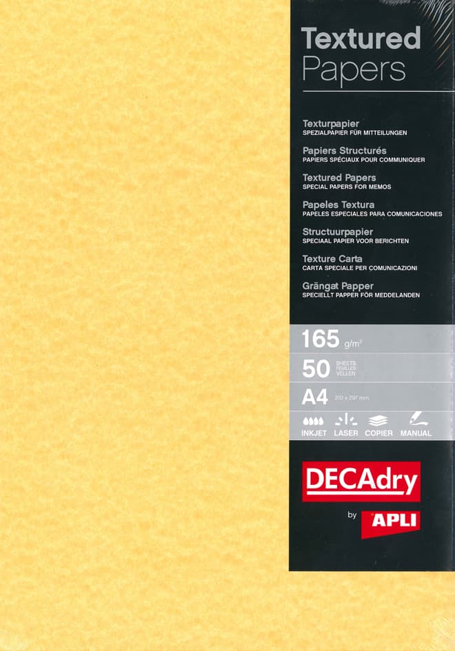 Agipa Design-Papier, A4, 165 G/Qm, Pergament Gold