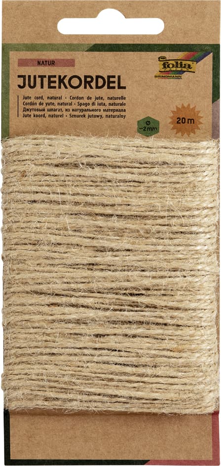 Folia Jutekordel, 20 M, Natur