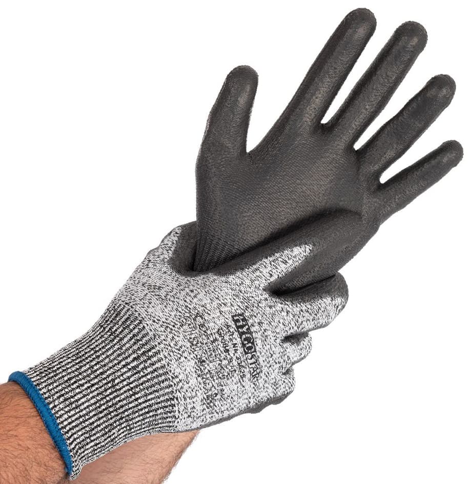 Hygostar Schnittschutzhandschuh Cut Safe, Xl, Grau/Schwarz
