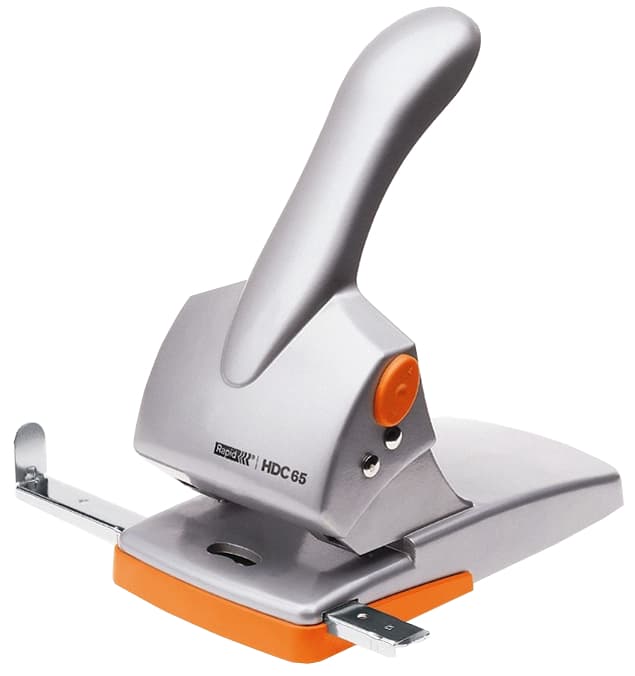 Rapid Registraturlocher Fashion Hdc65, Silber/Orange