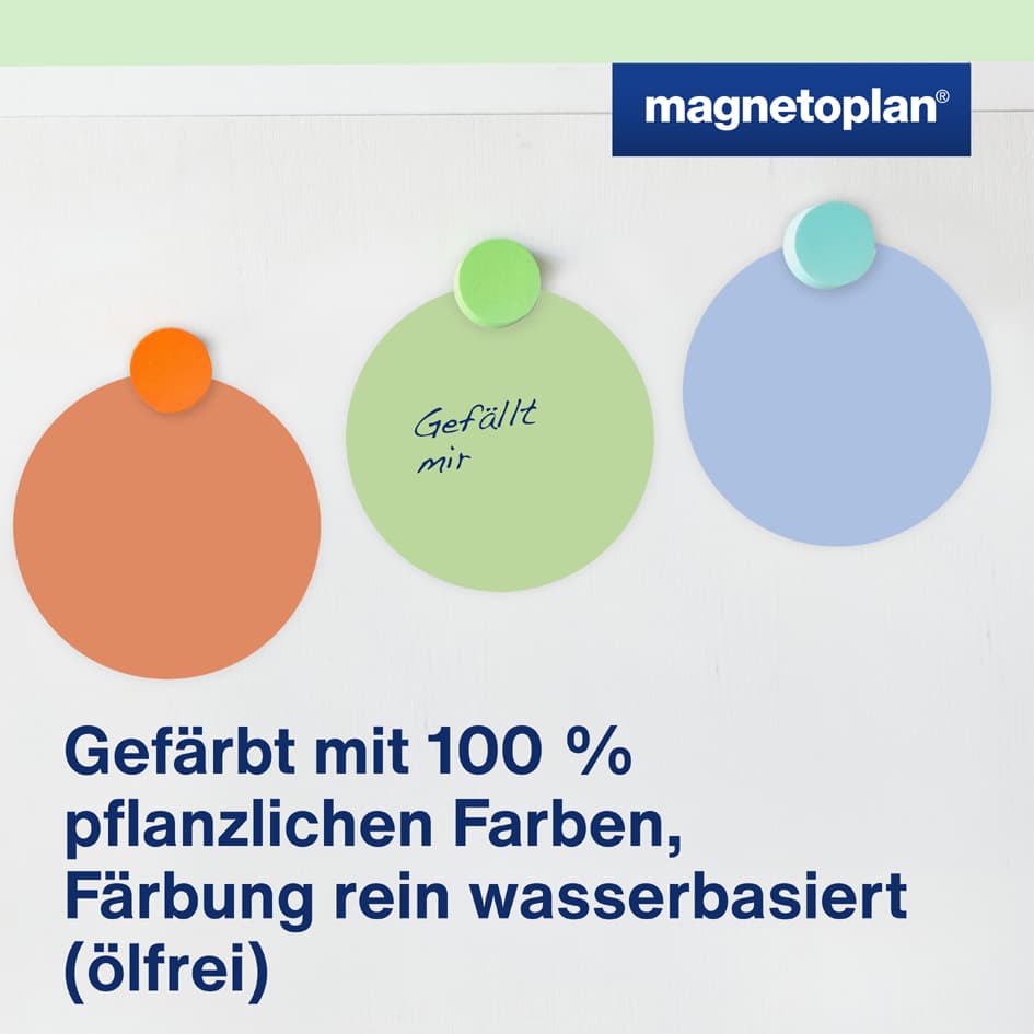 Magnetoplan Moderationskarten Rund, Durchmesser: 100 Mm
