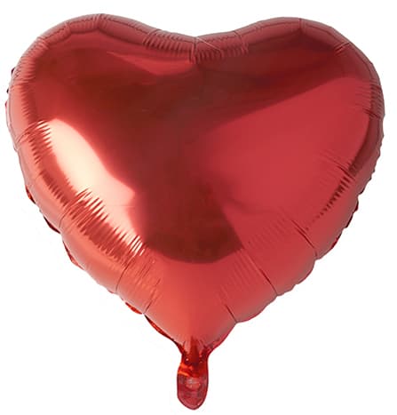 Papstar Folienballon , Heart, , Durchmesser: 450 Mm, Rot