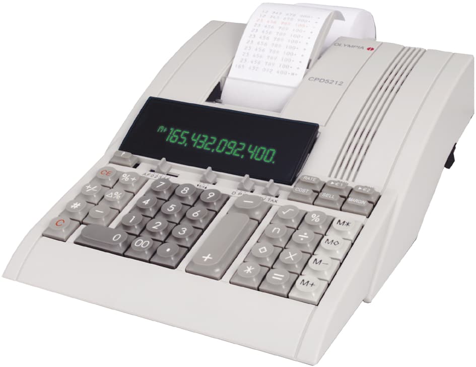 Olympia Druckender Tischrechner Cpd-5212, 12-Stelliges