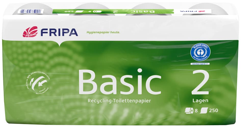 Fripa Toilettenpapier Basic, 2-Lagig, Weiß