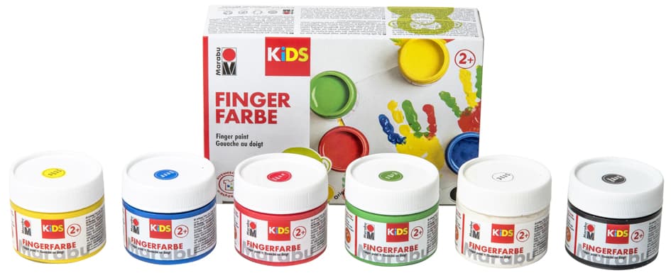 Marabu Kids Fingerfarbe, 100 Ml, 6er Set