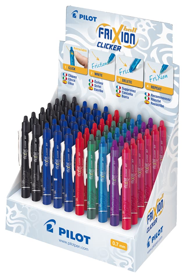 Pilot Tintenroller Frixion Ball Clicker 07, 60er Display