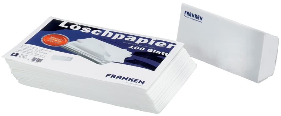 Franken Löschpapier Für Tafellöscher Z1921, 100 Blatt