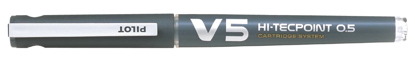 Pilot Tintenroller V5 Hi-Tecpoint, Nachfüllbar, Schwarz