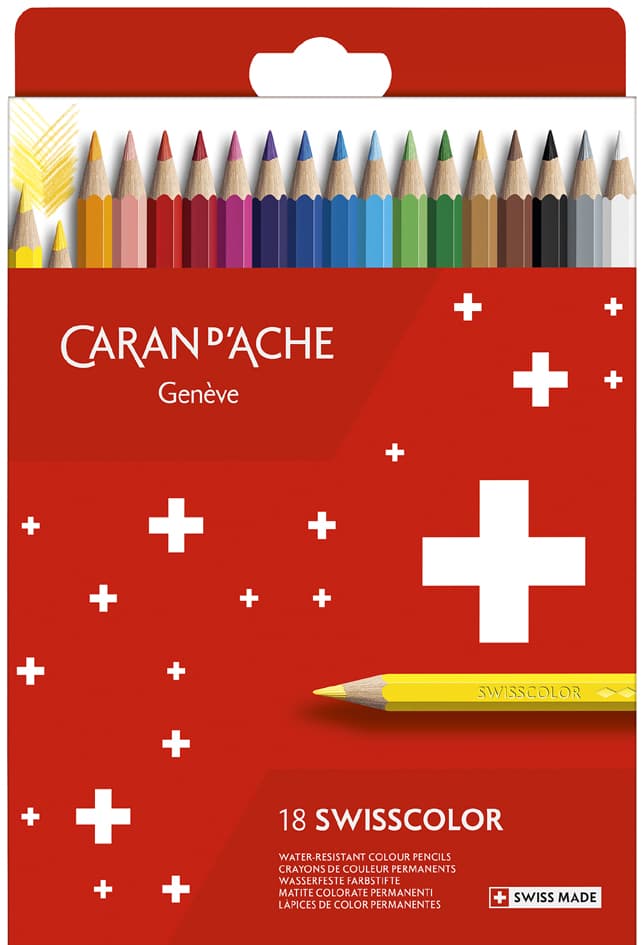 Caran D, Ache Buntstifte Swisscolor, 18er Kartonetui