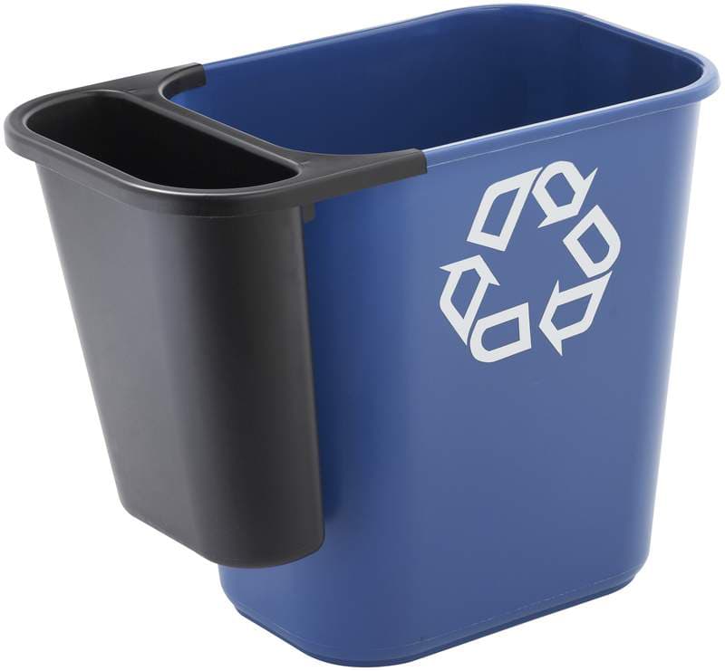Rubbermaid Papierkorb, 26,6 Liter, Rechteckig, Pe, Blau