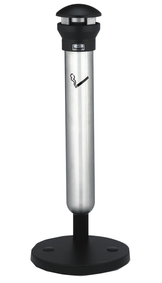 Rubbermaid Standascher Infinity, Rund, Silber / Schwarz