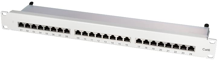 Logilink 19,  Patch Panel Kat. 6, Geschirmt, 24 Port, 1 He