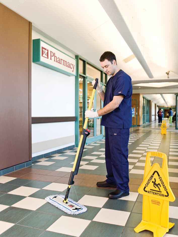 Rubbermaid Bodenreinigungssystem Pulse, Mit Mopphalter