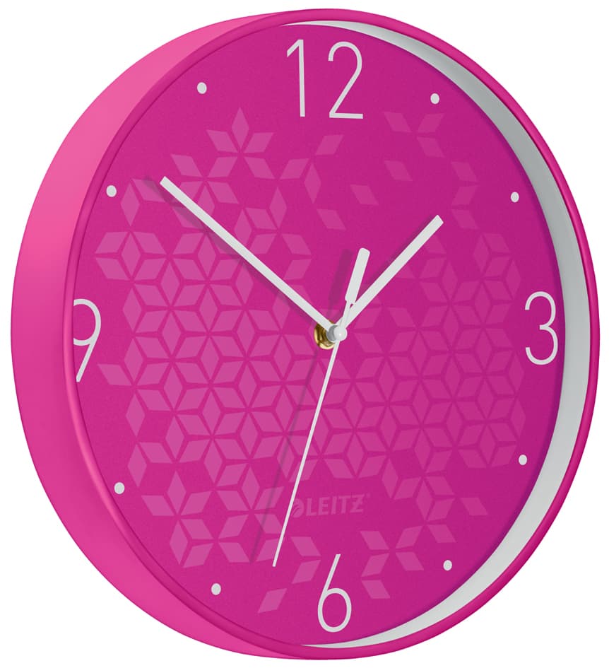 Leitz Wanduhr Wow, Quarzwerk, Pink