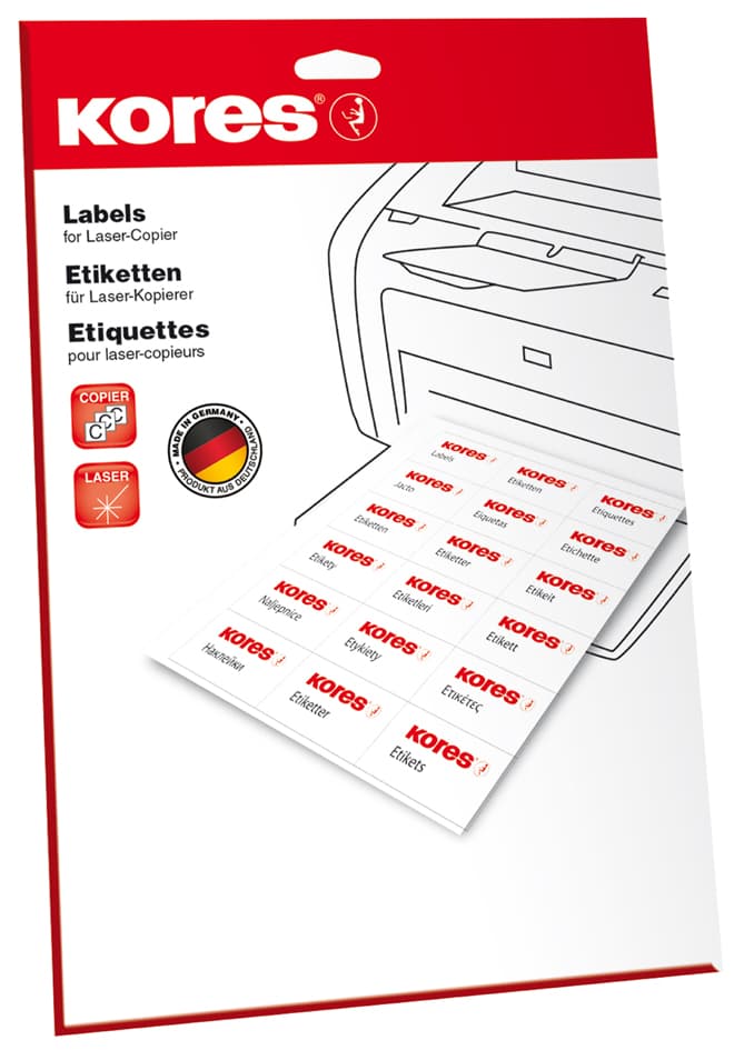Kores Universal-Power-Etiketten, 210 X 297 Mm, Weiß