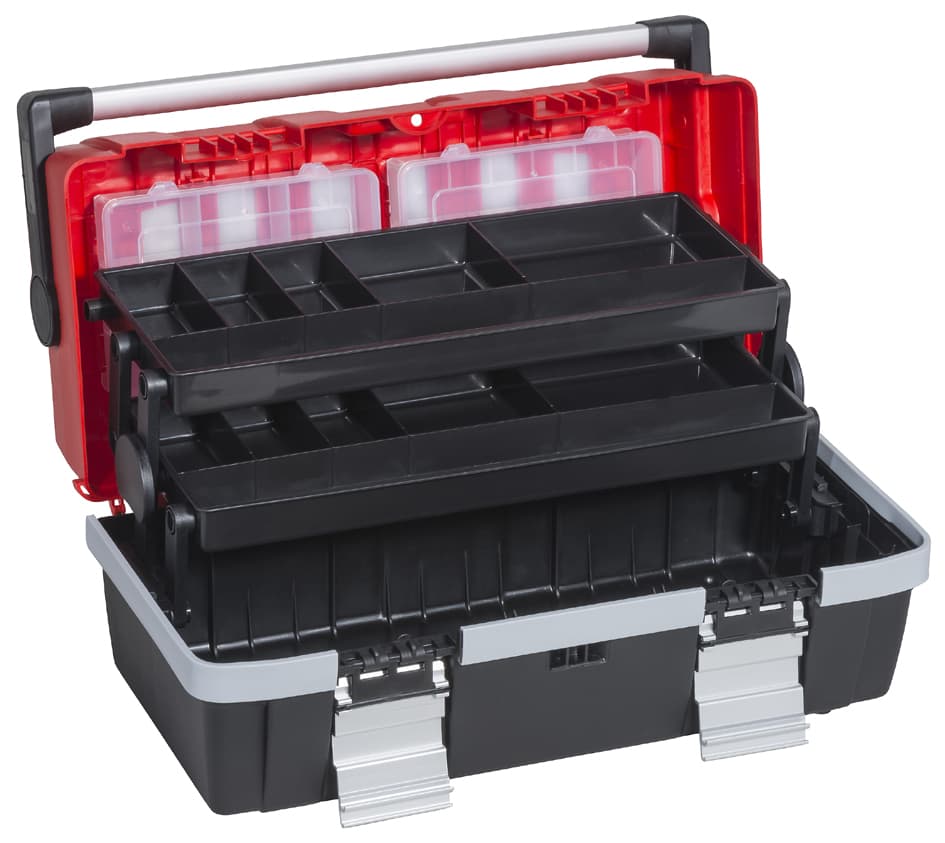 Allit Werkzeugkoffer Mcplus Alu >C< 18, Pp, Rot/Schwarz