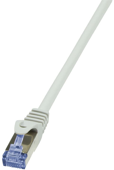 Logilink Patchkabel Primeline, Kat. 6a, S/Ftp, 0,25 M, Grau