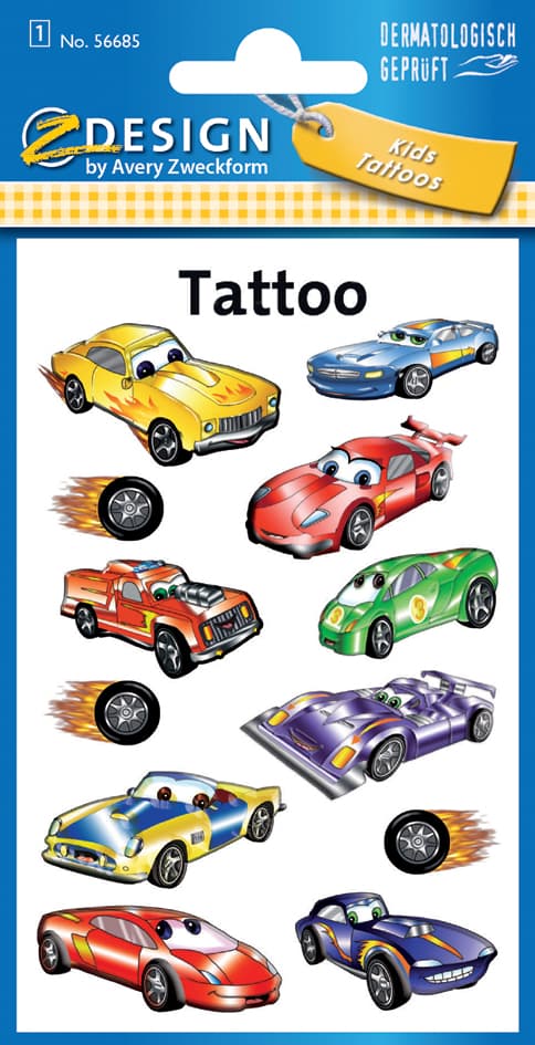 Zdesign Kids Kinder-Tattoos , Autos,