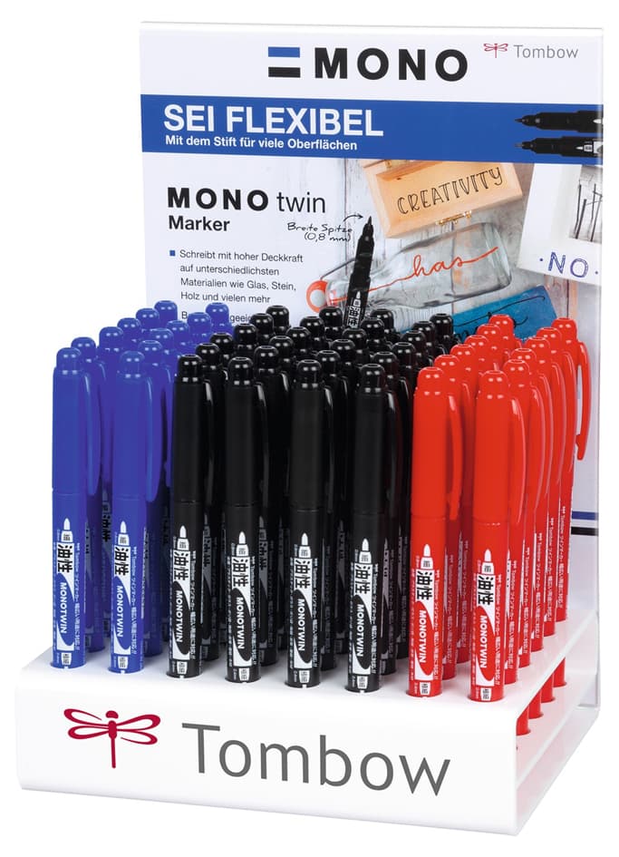 Tombow Doppel-Fineliner Mono Twin, 48er Display