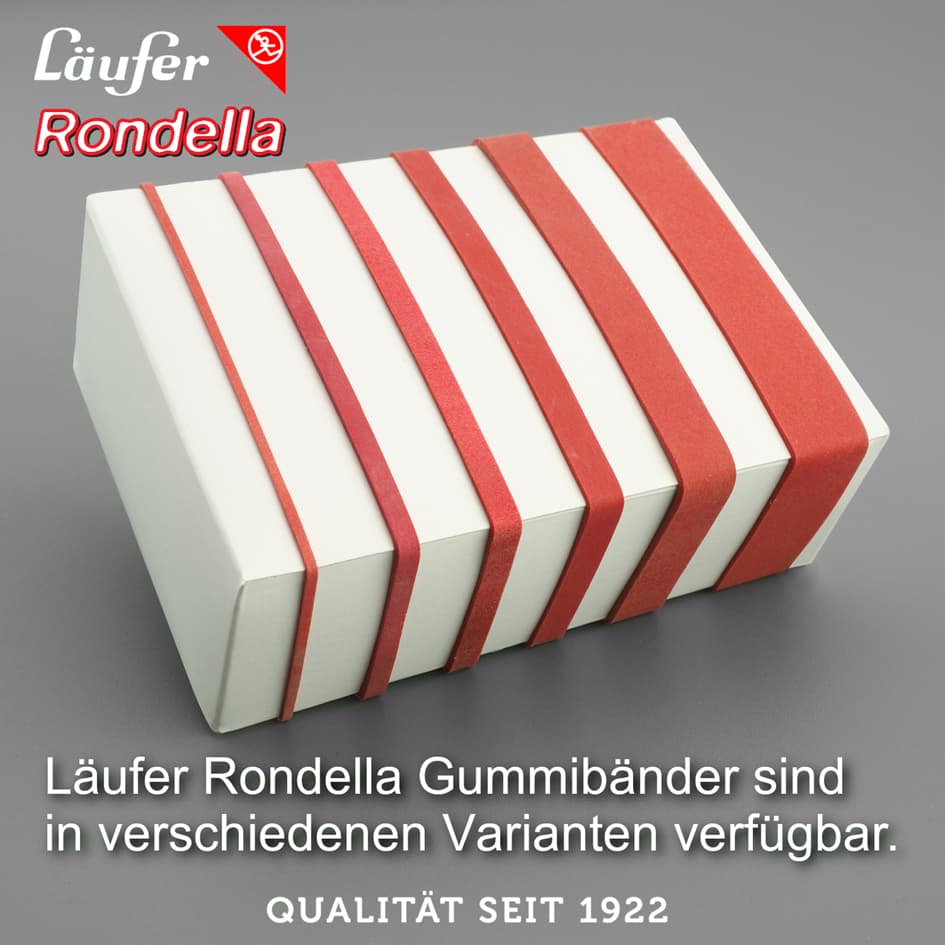 Läufer Gummibänder Rondella Im Karton, 150 X 4 Mm, 500 G