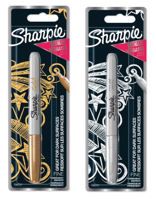 Sharpie Permanent-Marker Metallic, Silber, Auf Blisterkarte