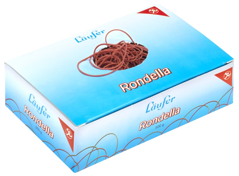 Läufer Gummiringe Rondella Im Karton, Rot, 50 Mm, 500 G