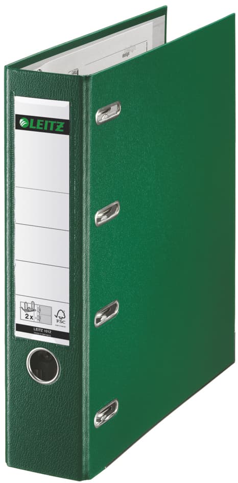 Leitz Plastik-Doppelordner, Für 2 X A5 Quer, 75 Mm, Grün