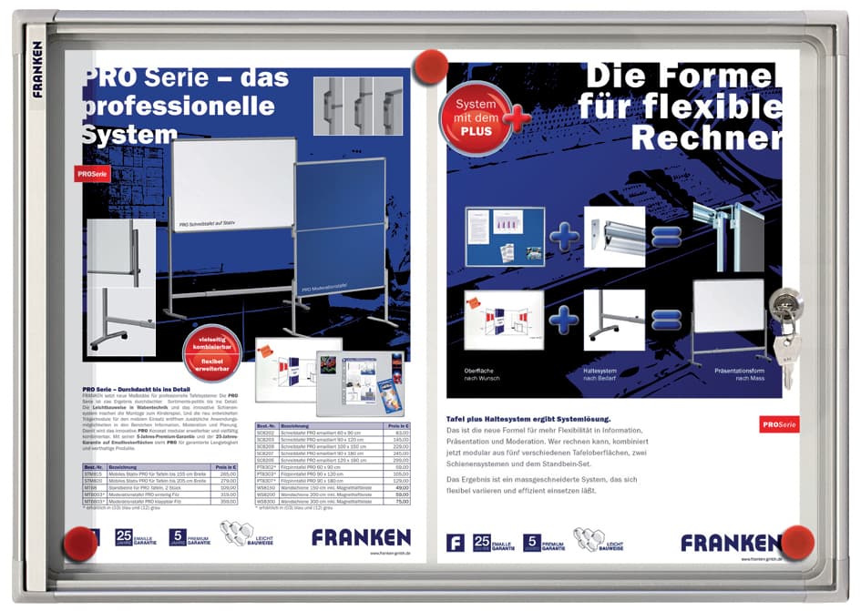 Franken Schaukasten X-Tra!Line, 2 X Din A4, Innenbereich