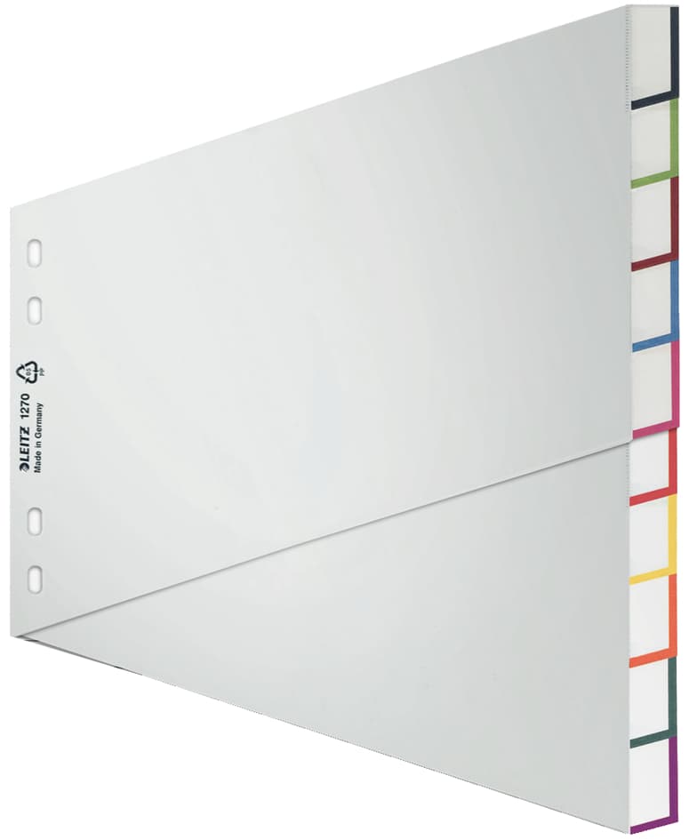 Leitz Kunststoff-Register, Blanko, A4 Überbreite, 5-Teilig
