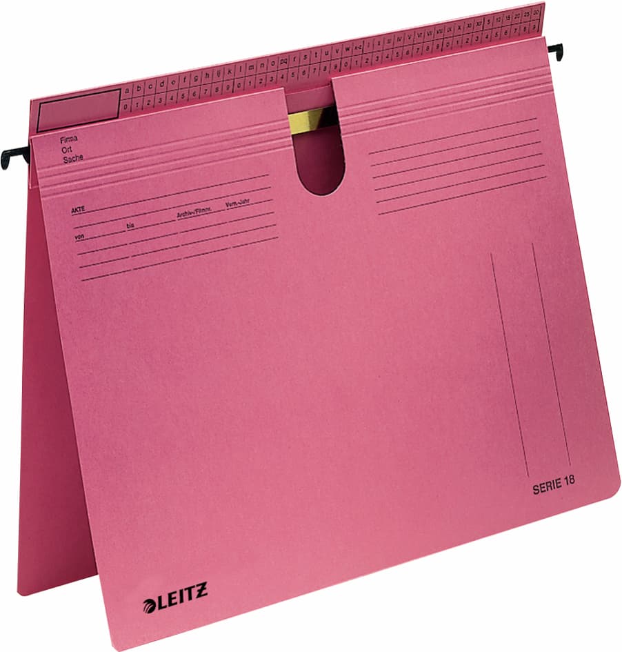 Leitz Serie 18 Hängehefter, Manilakarton 250 G/Qm, Rot