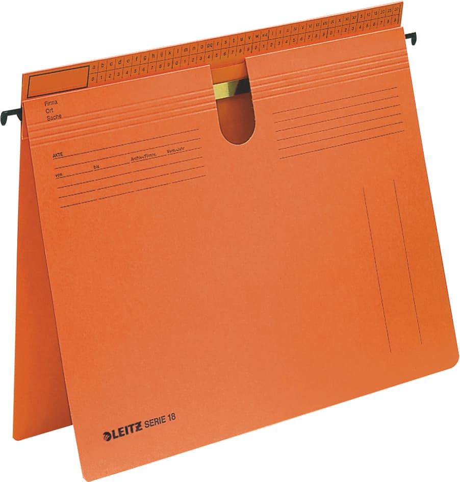Leitz Serie 18 Hängehefter, Manilakarton 250 G/Qm, Orange