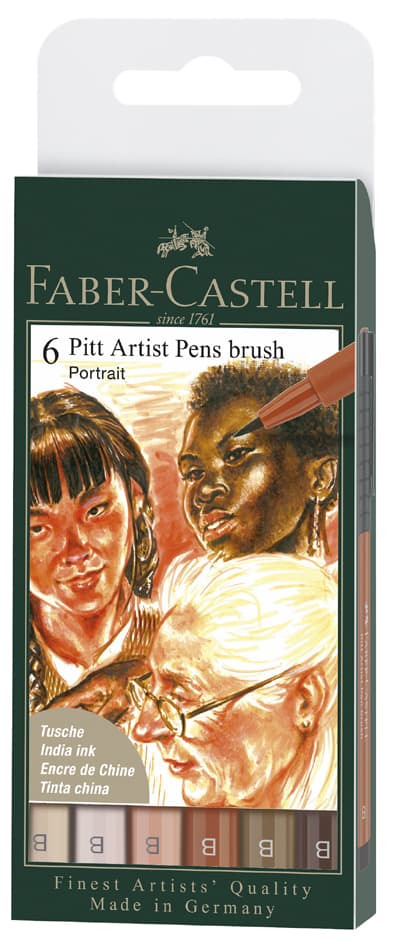 Faber-Castell Tuschestift Pitt Artist Pen, Etui , Portrait,