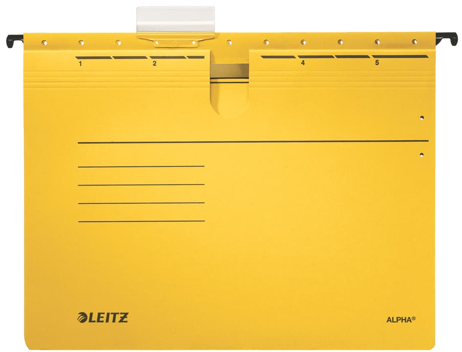 Leitz Alpha Hängehefter, A4, Kaufmännische Heftung, Gelb