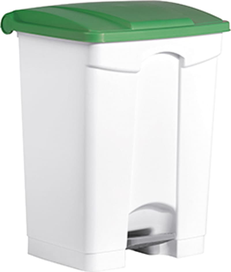 Helit Tret-Abfalleimer , The Step, , 70 Liter, Weiß/Grün