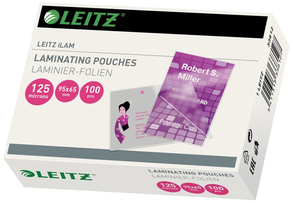Leitz Laminierfolientasche, 65 X 95 Mm, 250 Mic