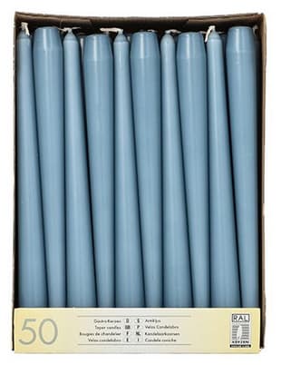 Starpak Leuchterkerzen, 22 Mm, Arktikblau, 50er Pack