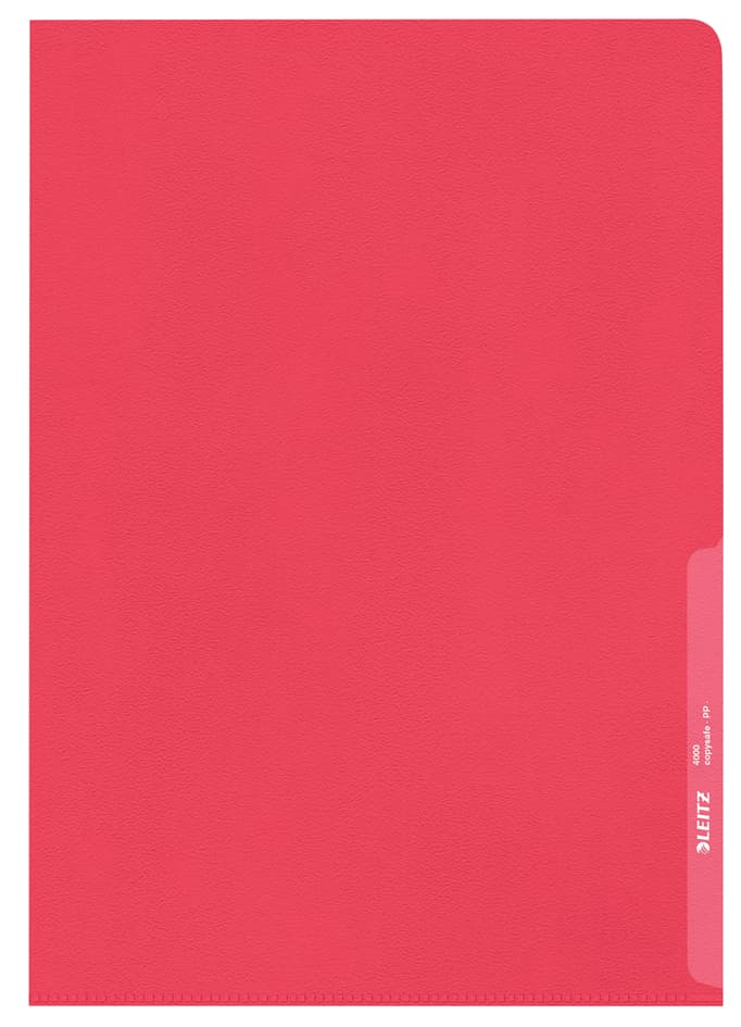 Leitz Sichthülle Standard, A4, Pp, Genarbt, Rot, 0,13 Mm