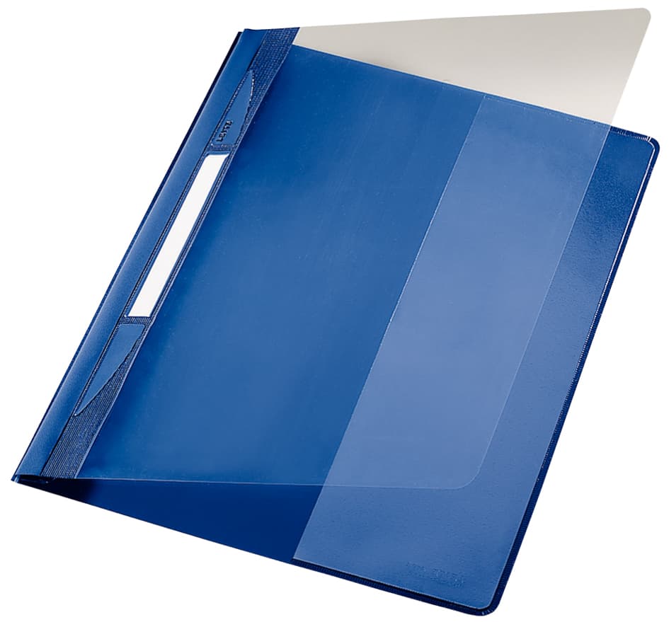 Leitz Schnellhefter Exquisit, Din A4 Überbreite, Pvc, Blau