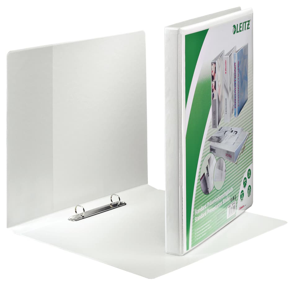 Leitz Präsentations-Ringbuch, A4 Überbreite, Weiß, 2 D-Ring-