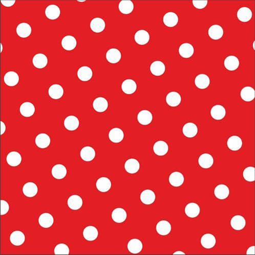 Papstar Motiv-Servietten , Dots, , 330 X 330 Mm, Rot