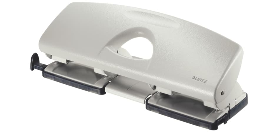 Leitz Doppellocher, Stanzleistung: 16 Blatt, Grau