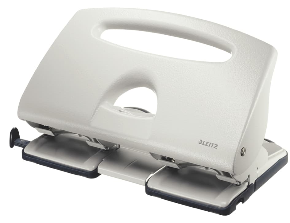 Leitz Doppellocher, Stanzleistung: 40 Blatt, Grau