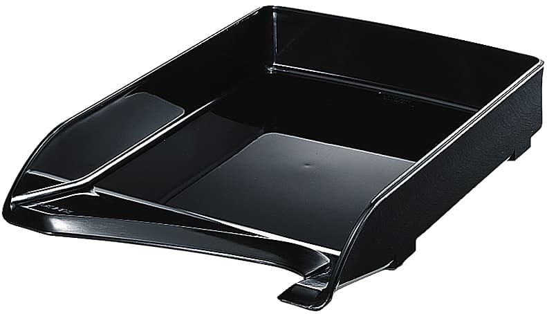 Leitz Briefablage Elegant, Din A4, Polystyrol, Schwarz