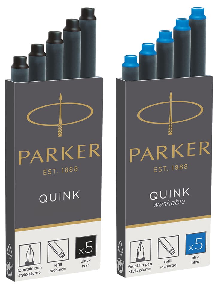 Parker Großraum-Tintenpatronen Quink, Königsblau